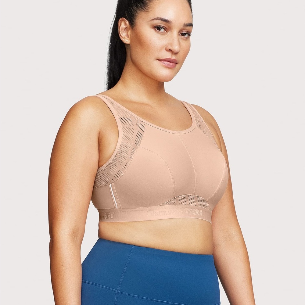 Glamorise No-Sweat Mesh Sports‎ Bra Sz 40D New